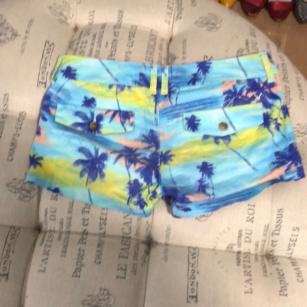 American Eagle blue tropical shorts size 4 - Picture 4 of 4